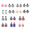 Wholesale Valentine's Day Heart Rose Acrylic Earrings