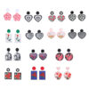 Wholesale Valentine's Day Heart Rose Acrylic Earrings