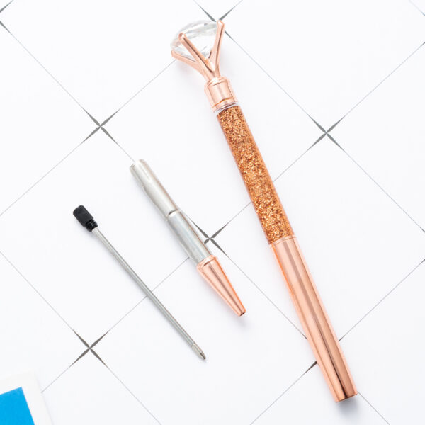 Wholesale Diamond Quicksand Metal Ballpoint Pen