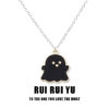 Wholesale Halloween Black and White Ghost Necklace