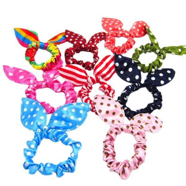 Wholesale Rabbit Ears Fabric Hair Tie