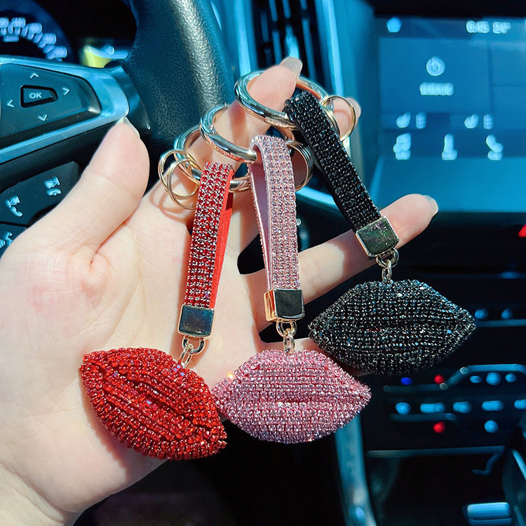 Wholesale Lovely Diamond Lip Knot Keychain