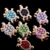 Wholesale Heavy Industry Full Diamond Double-sided Turtle Can Wear Straight Hole Beads DIY Accessories