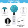 Wholesale Circular Colored Rhinestone Easy To Pull ABS Rotatable Telescopic Keychain