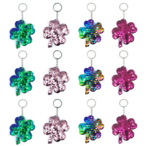 O1CN01eKC6rH1qhPlTMK5au__2784955527-0-cib Wholesale Sequin Four-leaf Clover Creative Keychain