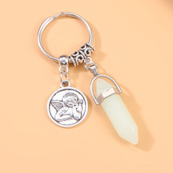 Wholesale Geometric Angel Crystal Alloy Keychains