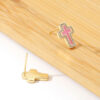 Wholesale Drip Oil Inlaid Zircon Cross Earrings