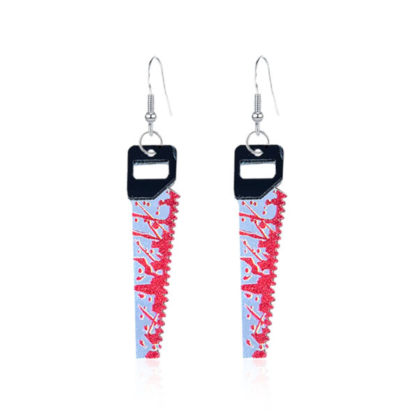 Wholesale Halloween Bleeding Heart Acrylic Earrings