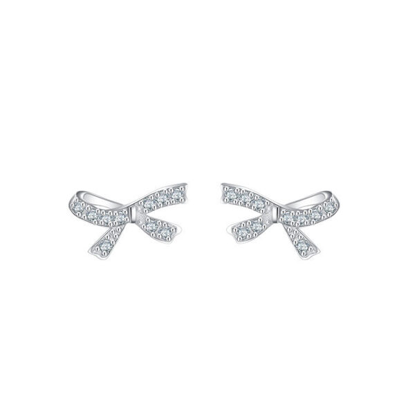O1CN01eO0dQu1eH3f1IWL3i_3782933845-0-cib Wholesale 925 Sterling Silver Zircon Bow Earrings