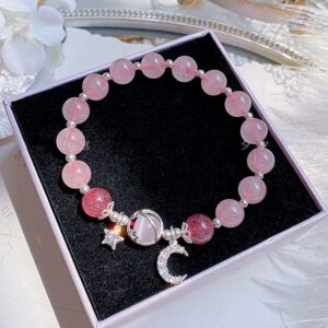 Cat's Eye Girl's Powder Star Moon Bracelet