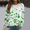 Wholesale of St. Patrick's Day Green Pullover Printed Polyester Hoodies