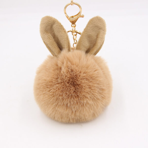 Wholesale Rabbit Ears Fur Ball Keychain Plush