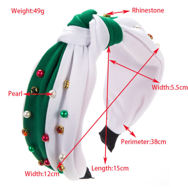 O1CN01eUyf3Z2LDsUUfwJPd_2206398079659-0-cib Wholesale New Trendy Christmas Headband Fashion Christmas Red and Green Color-Blocked Headband