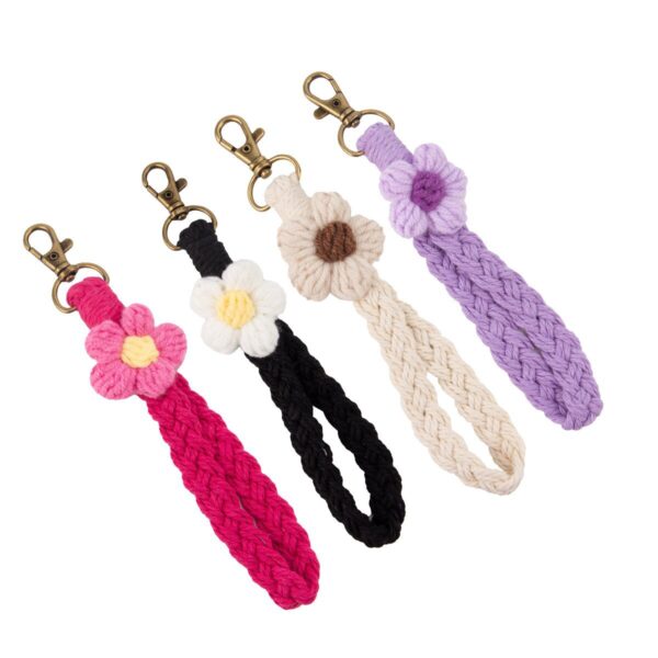 O1CN01eUzIwJ1b72G6u7yIj_2208367413417-0-cib Wholesale Flower Handmade Woven Cotton Rope Keychains