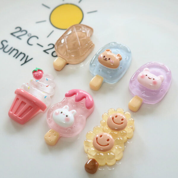 Wholesale Ice Cream Popsicle DIY Resin Hair Clips Accessories