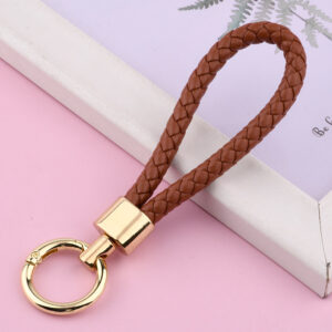 Green light gold-brown / Spring ring braided buckle