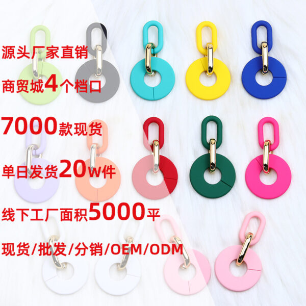 O1CN01eXyqYc1T3M8VjHtW3_2677772326-0-cib Wholesale Round Hollow Spray Painted Acrylic Earrings