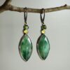 Wholesale Green Leaf Alloy Earrings