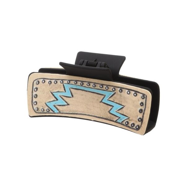 Wholesale Western Style Cow Head Leather Hairpin Shark Clip