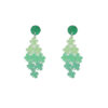 Wholesale St. Patrick's Day Four Leaf Clover Patchwork Acrylic Earrings