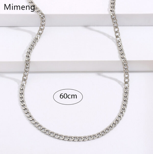 O1CN01ec5OLA2ANX0MYV4gE_2469188191-0-cib Wholesale Cuban Chain Silver Necklace Titanium Steel
