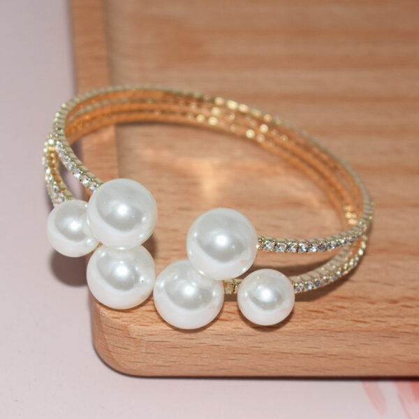 O1CN01ecA5eH2ILFqLmQ9XU_2212697029269-0-cib Wholesale Pearl Rhinestone Multilayer Opening Bracelet