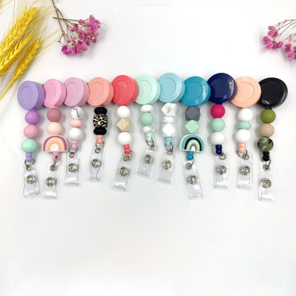 Wholesale Silicone Beaded Telescopic Keychain
