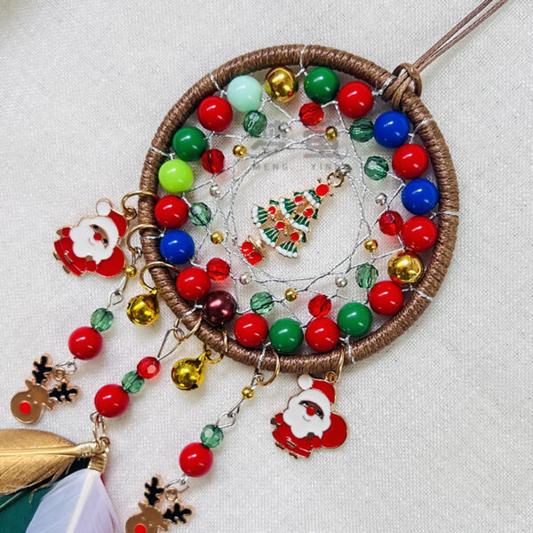 Wholesale Santa Claus Feather Dream Catcher Pendant