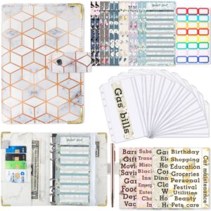UV four-in-one button-Phnom Penh marble pattern (zipper bag 12 small floral budget card 12 flower English stickers 4 24 stickers 1 rose gold pen 1)