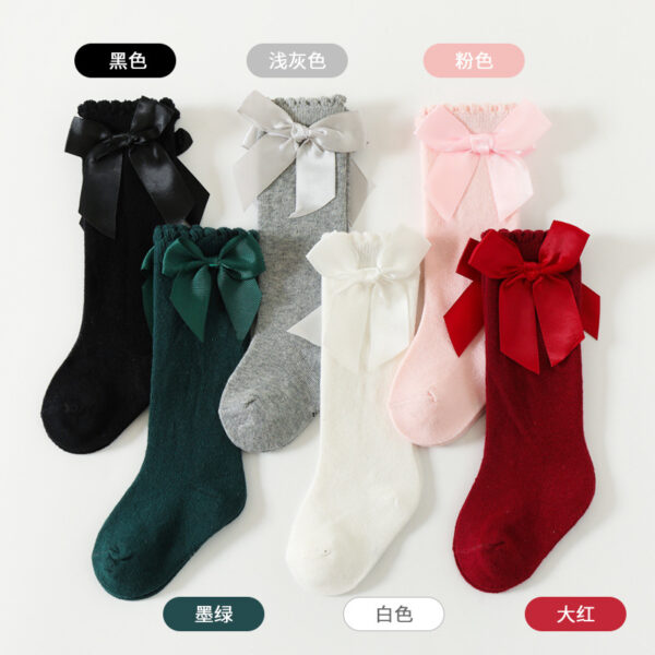 Wholesale Cotton Bow Loose Socks Baby Dress Socks