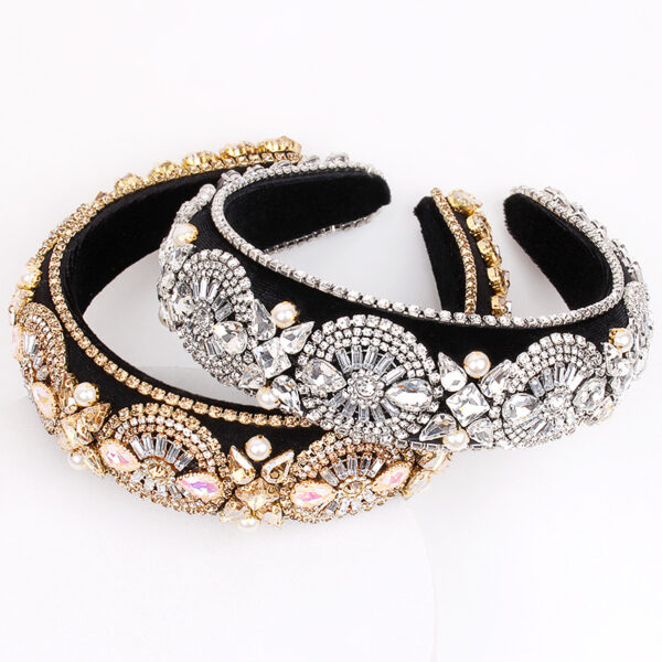 Wholesale New Vintage Crystal Rhinestone Sponge Headband