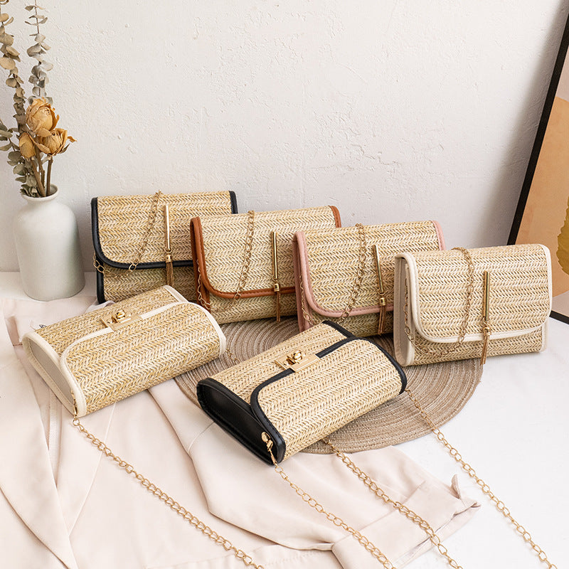 Wholesale Tassel Chain Straw Bags