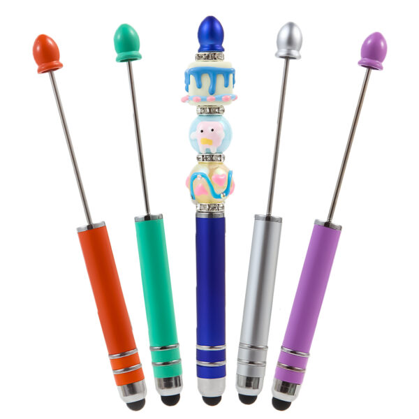 Wholesale Beadable Pnes Colorful Gradient Stylus Pen DIY Plastic Pen