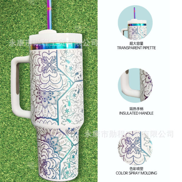 O1CN01eff2iu1XE7yVyS7u2_2217532142891-0-cib Wholesale 40oz Colorful Large Capacity Ion-plated Car Cup Ice Cup