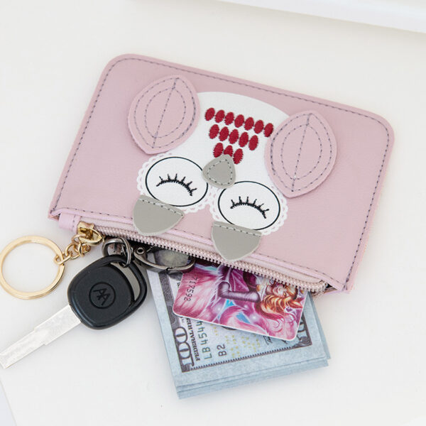 Wholesale PU Owl Thin Multifunctional Coin Purse Keychain