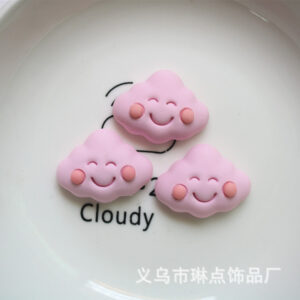 Pink white clouds 2.8*2.3cm