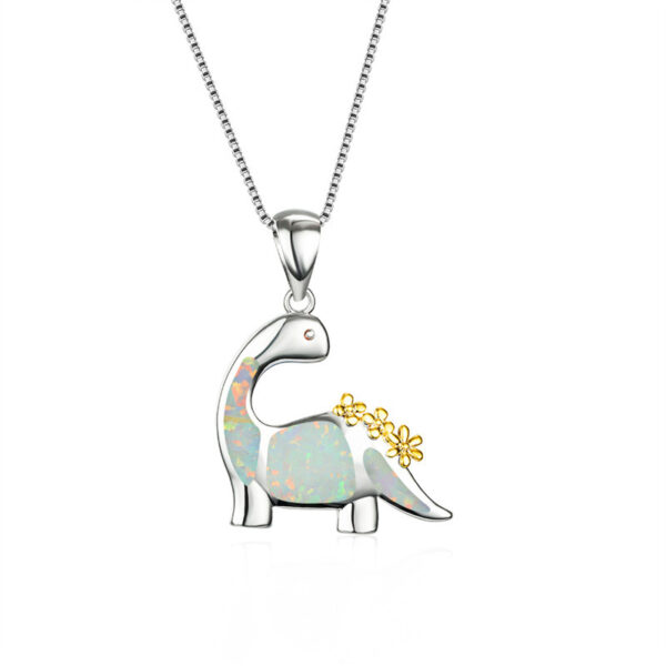 Wholesale Opal Dinosaur Alloy Necklaces