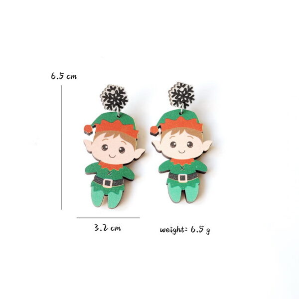 Wholesale Christmas Penguin Santa Claus Snowman Elk Gingerbread Man Earrings