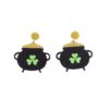 Wholesale Saint Patrick's Day Three Leaf Clover Dwarf Acrylic Earrings