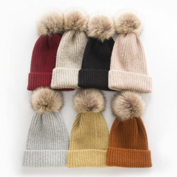 O1CN01ej27wm1JInPtK3elE_934821006-0-cib Wholesale Autumn and Winter Warm Knitted Hat Solid Color Fur Ball Hat