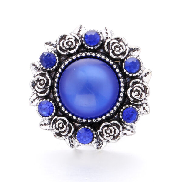 Wholesale Diy Snap Chart Bracelet Pendant Alloy Round Buckle