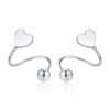 Wholesale Heart Spring Ear Studs Copper Earrings