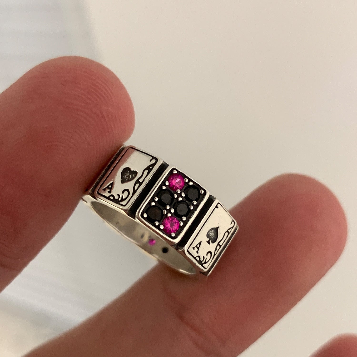 Wholesale Sterling Sier Vintage Playing Card Rings