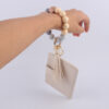Wholesale Silicone Beaded Card Holder Wrist Keychain