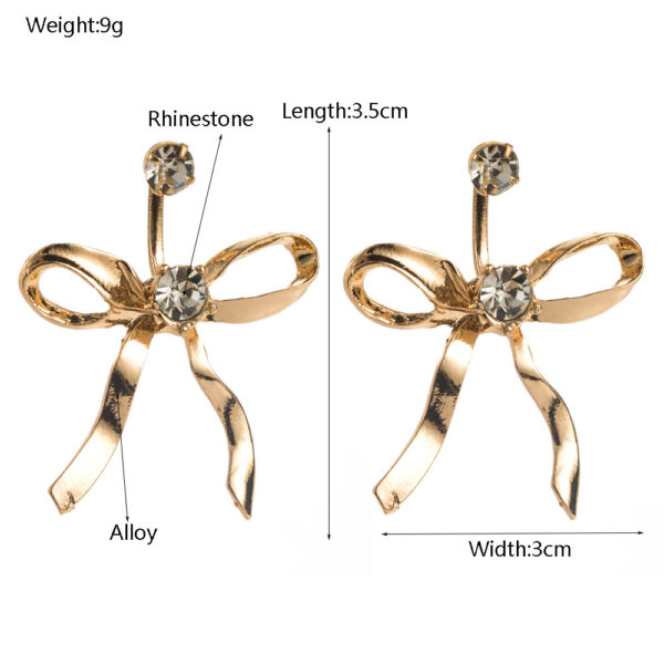 Wholesale Fashion Bow Diamond Earrings