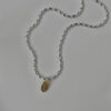 Wholesale Platinum Plated Rice Grain Olive Bead Necklace