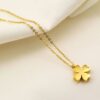O1CN01epXE9U20XTYrsKj2T_2217677156859-0-cib Wholesale 18K Four-leaf Clover Titanium Clavicle Chain
