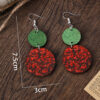 O1CN01epZcLC1ZzPwyZQLMY_2214986983265-0-cib Wholesale Christmas Round Double Sided Wooden Sequin Glitter Red and Green Earrings