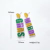 Wholesale Three Color Carnival Acrylic Earrings