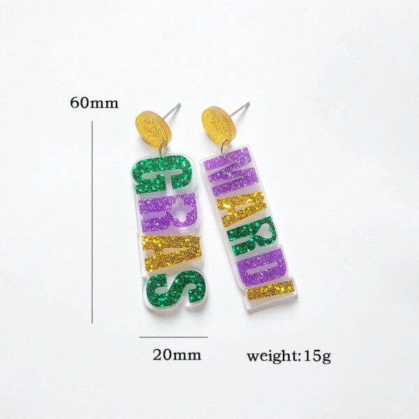 Wholesale Three Color Carnival Acrylic Earrings